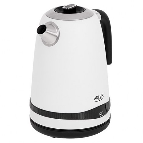 Adler | Kettle | AD 1295w | Electric | 2200 W | 1.7 L | Stainless steel | 360° rotational base | White - 3